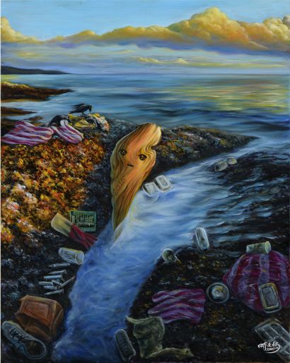 Driftwood's Odyssey：Taiwan's vitality - A Paint Artwork by Time Lin